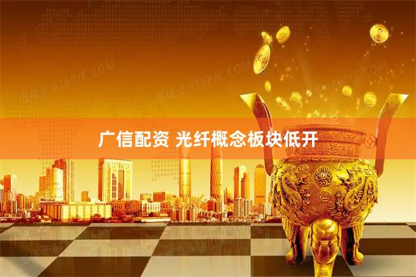 广信配资 光纤概念板块低开
